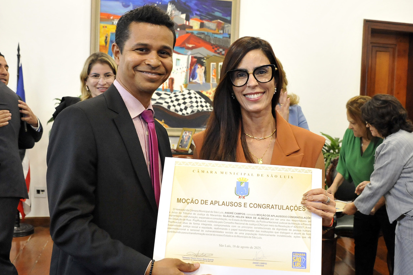 Vereador Douglas Pinto participa da homenagem ao TJMA pelo PopRuaJud