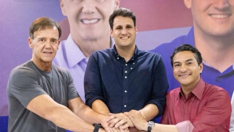 Marcos Pereira com o deputado Alúísio Mendes do Republicanos no Maranhão: apoio nacional fortalece Orleans Brandão para 2026.